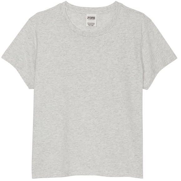 Victoria’s Secret PINK XL Dreamer Cotton Tee Heather Gray NWT - Picture 2 of 4